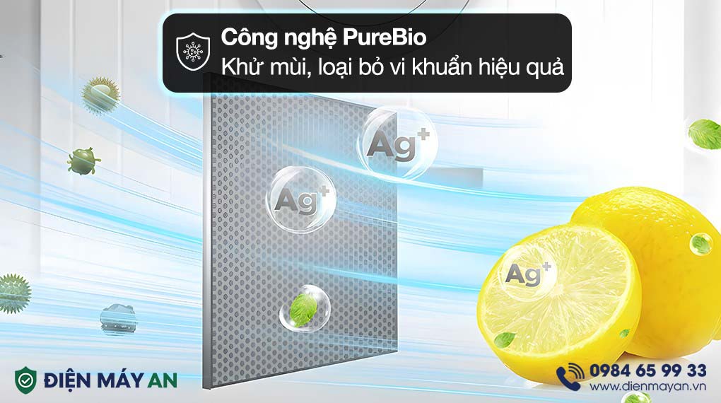 Tủ Lạnh Toshiba Inverter 233 Lít GR-RT303WE-PMV(52) - công nghệ kháng khuẩn, khử mùi